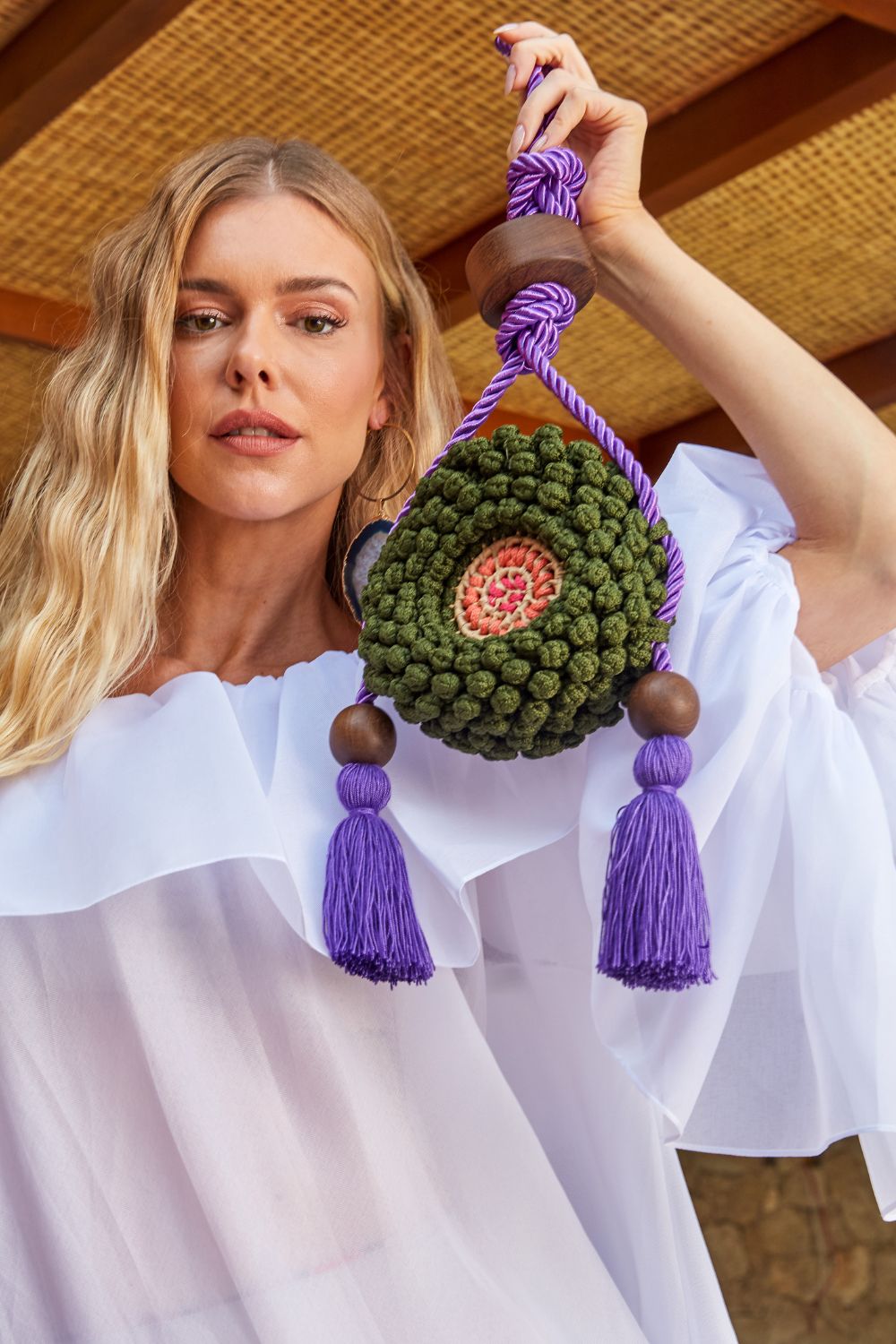 Green Eagle Eye Biju Bag