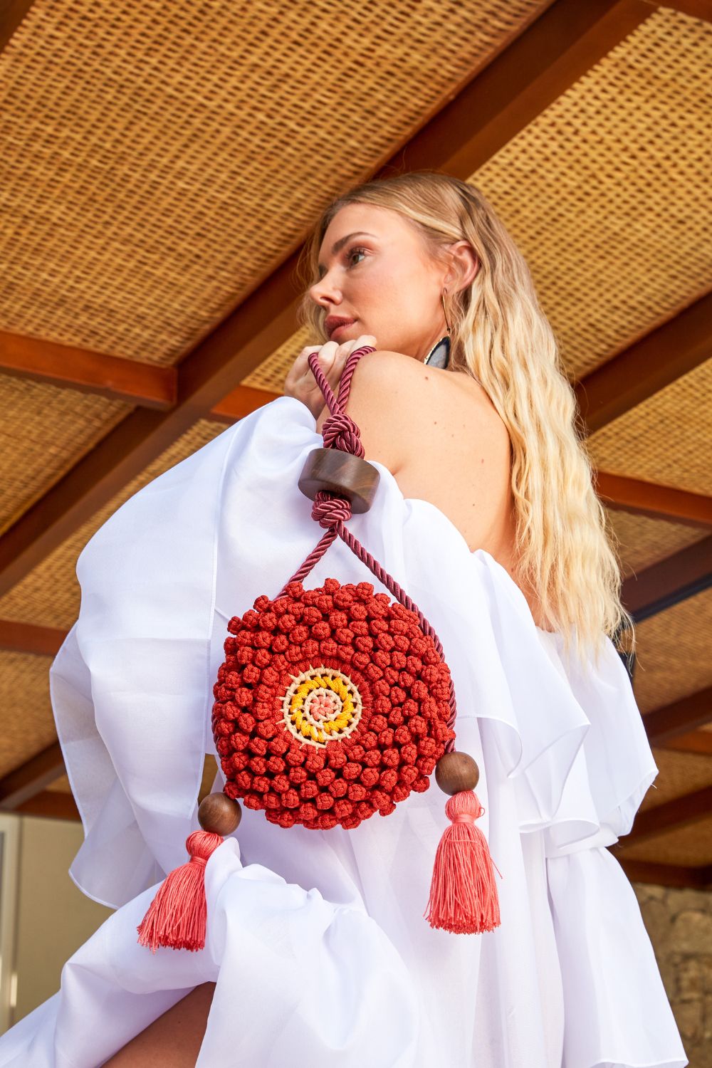 Orange Eagle Eye Biju Bag