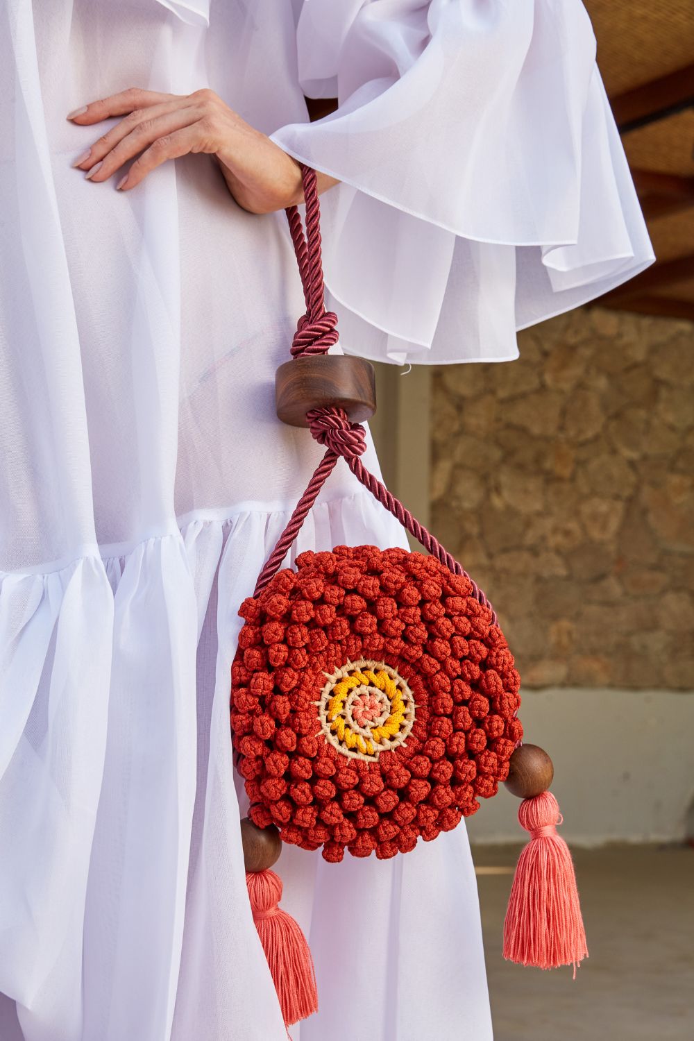 Orange Eagle Eye Biju Bag