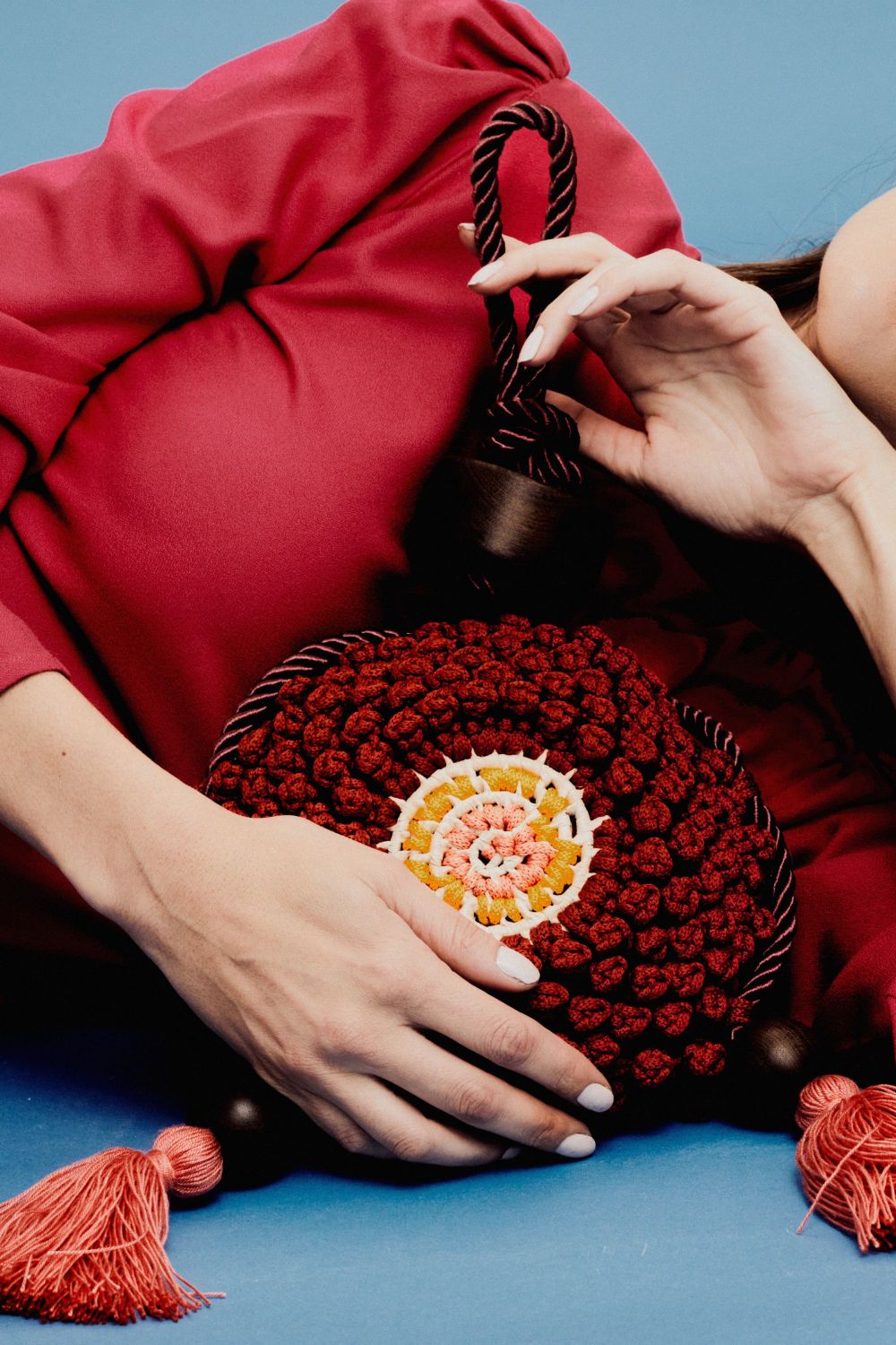 Orange Eagle Eye Biju Bag