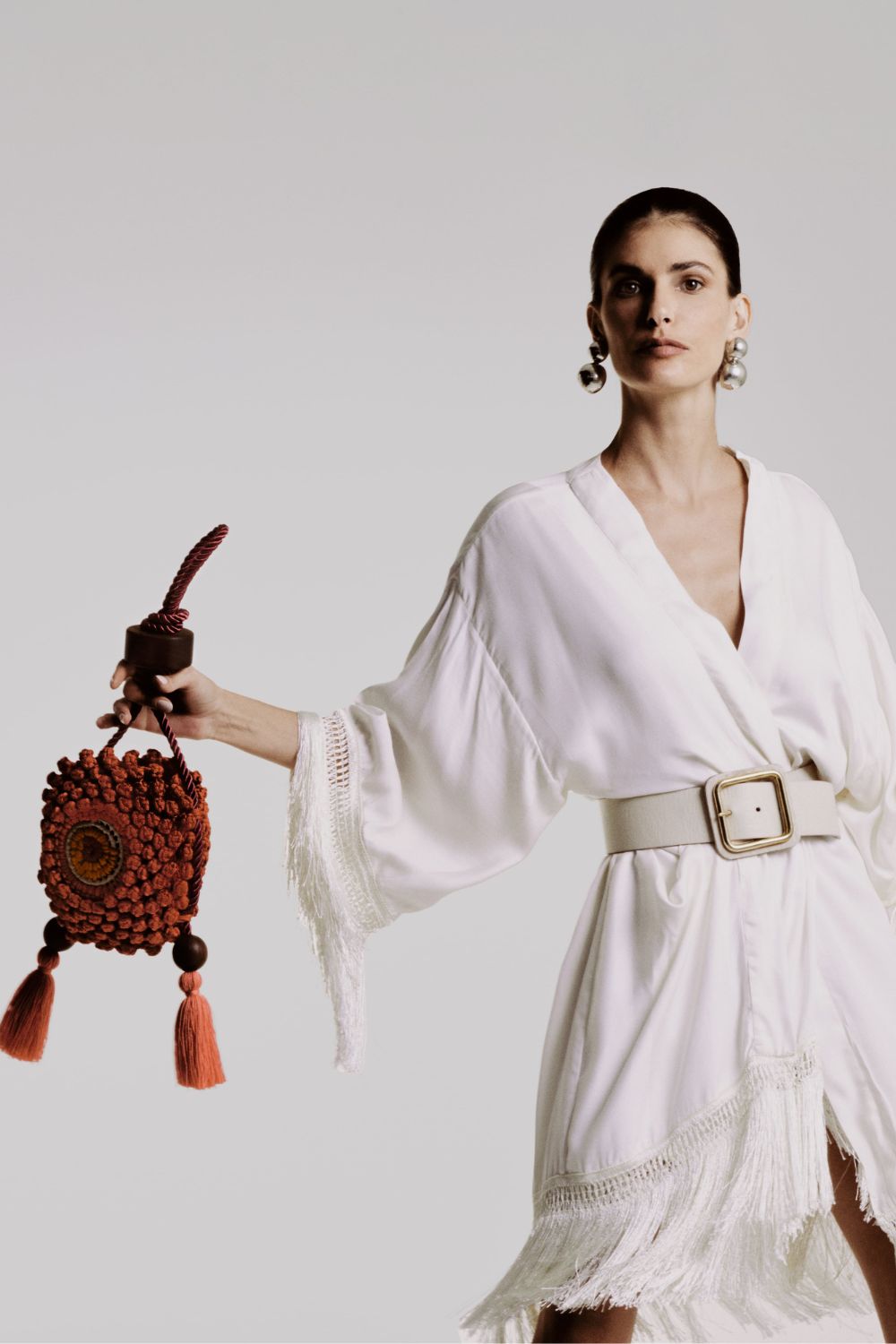 Orange Eagle Eye Biju Bag