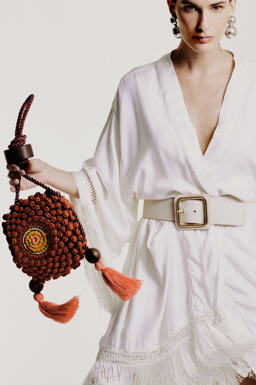 Orange Eagle Eye Biju Bag