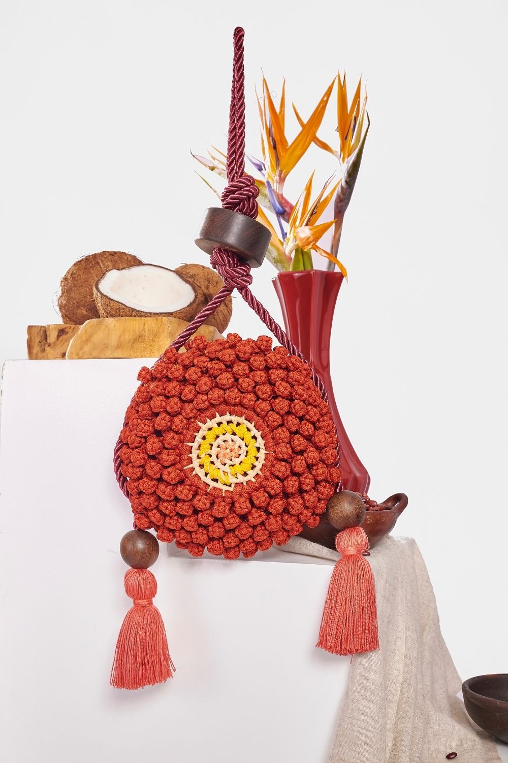 Orange Eagle Eye Biju Bag