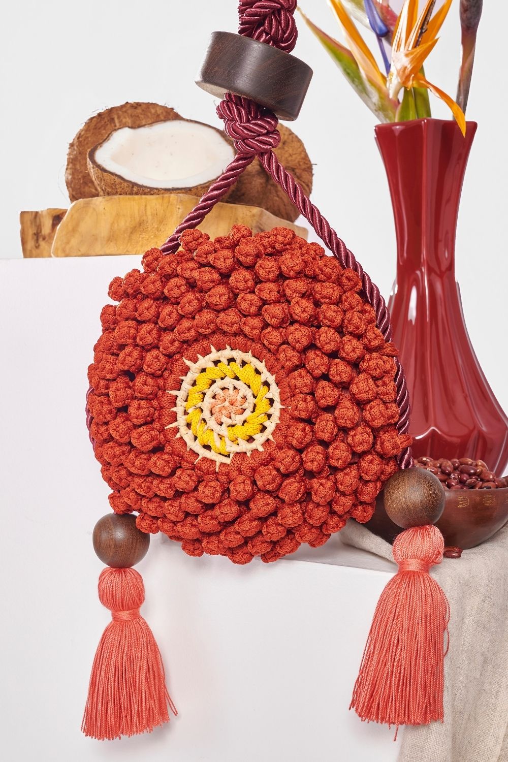 Orange Eagle Eye Biju Bag