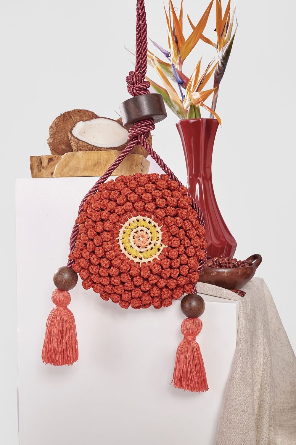 Orange Eagle Eye Biju Bag